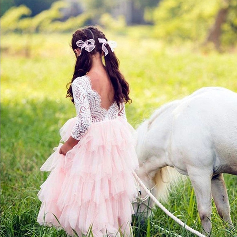 Girls Lace & Tulle Party Dress – Perfect for Special Occasions!